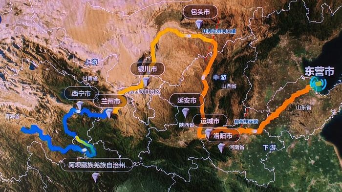 △黃河發(fā)源于青藏高原，呈“幾”字形流經(jīng)青海、四川、甘肅、寧夏、內(nèi)蒙古、山西、陜西、河南、山東9省區(qū)，全長5464公里。(資料圖)