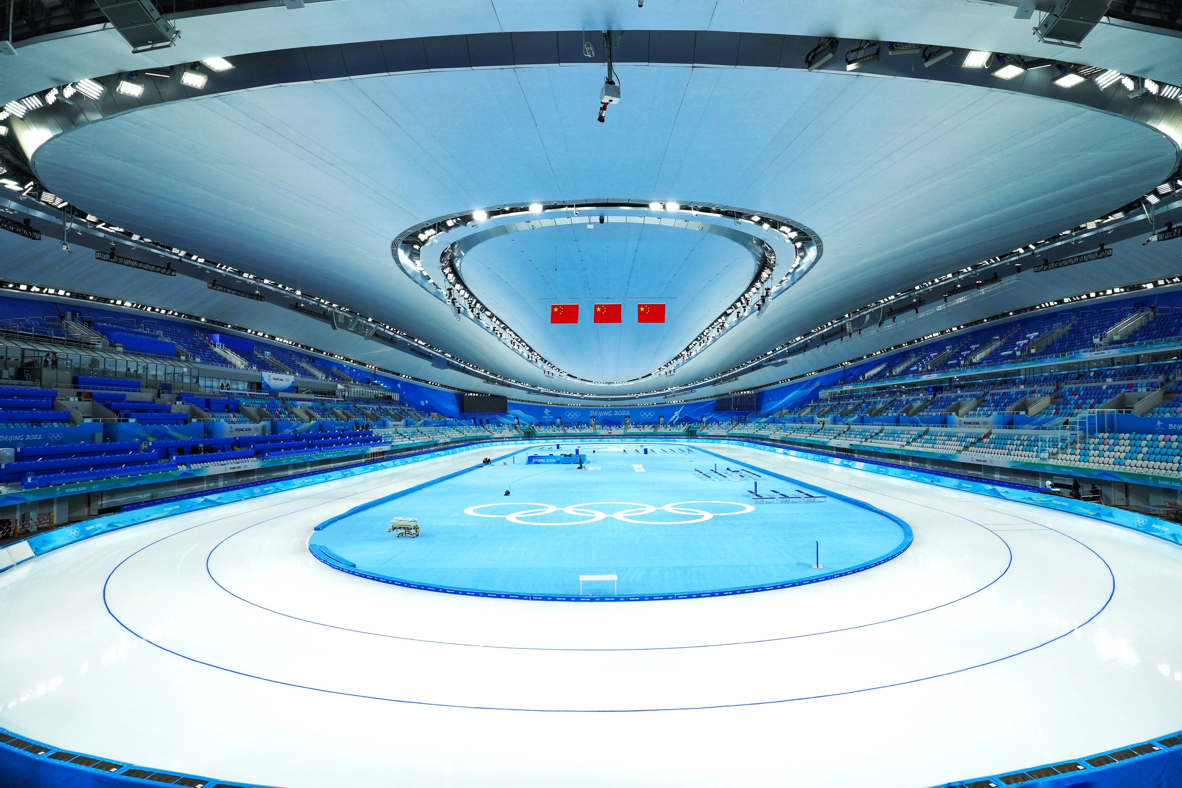 △國(guó)家速滑館，2022年1月4日，習(xí)近平總書記到這里調(diào)研。(圖/總臺(tái)國(guó)廣記者李晉拍攝)