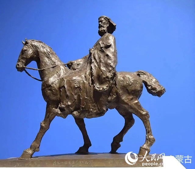 吳為山作品《馬可波羅》。人民網(wǎng)記者 富麗娟攝