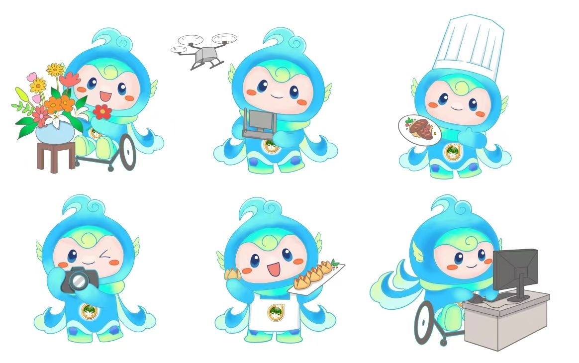 大賽吉祥物“泉能能”。濟(jì)南市籌委會(huì)供圖