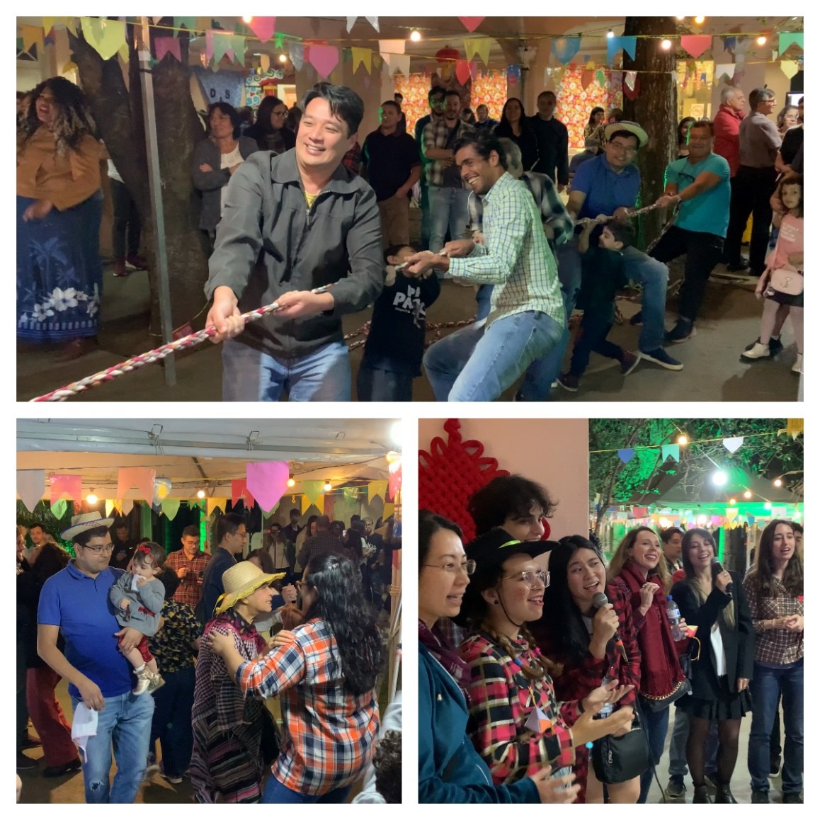 參與者在活動中體驗(yàn)巴西豐收節(jié)文化元素。（圣保羅州立大學(xué)孔子學(xué)院供圖）