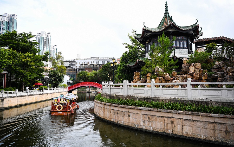 2022年7月19日拍攝的廣州永慶坊一角。新華社記者 鄧華 攝