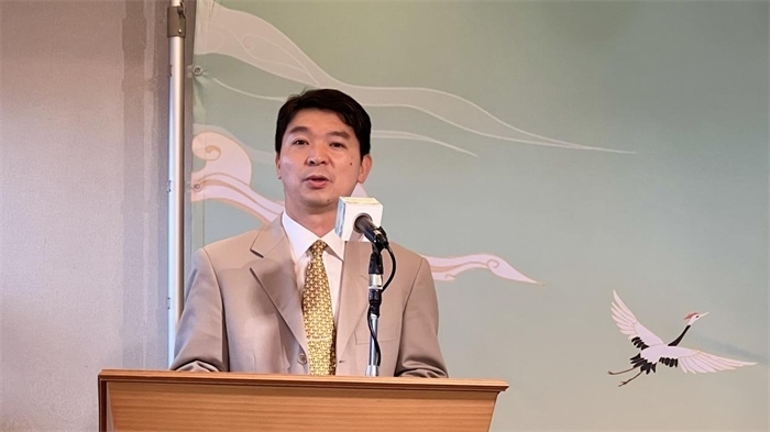 中國駐東京旅游辦事處主任歐陽安致辭。中國駐東京旅游辦事處供圖