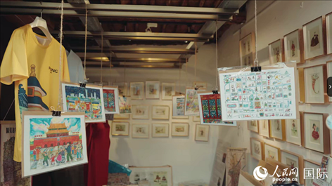 柳芭的部分插畫作品。人民網(wǎng) 張若涵攝