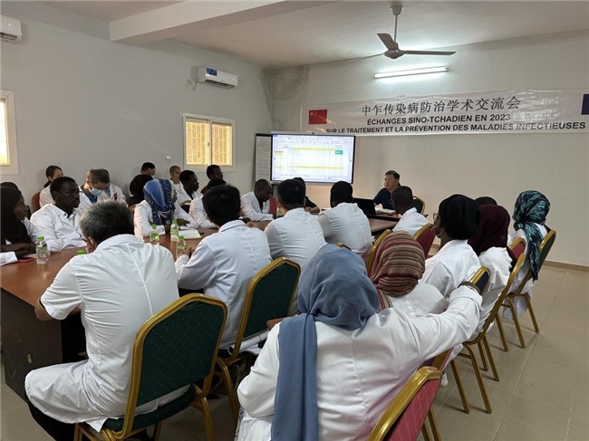 圖為學(xué)術(shù)交流會(huì)現(xiàn)場。中國援乍得醫(yī)療隊(duì)供圖