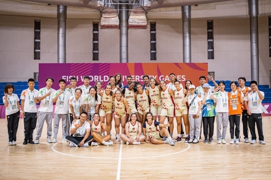 成都大運會葡萄牙女子籃球隊。 受訪者供圖