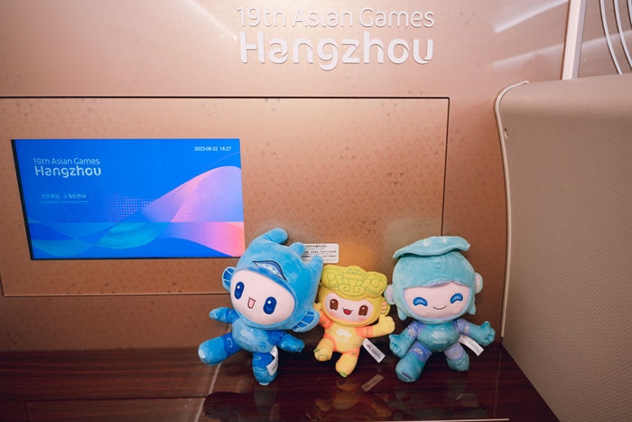 亞運(yùn)會(huì)吉祥物。上海鐵路局融媒體中心供圖