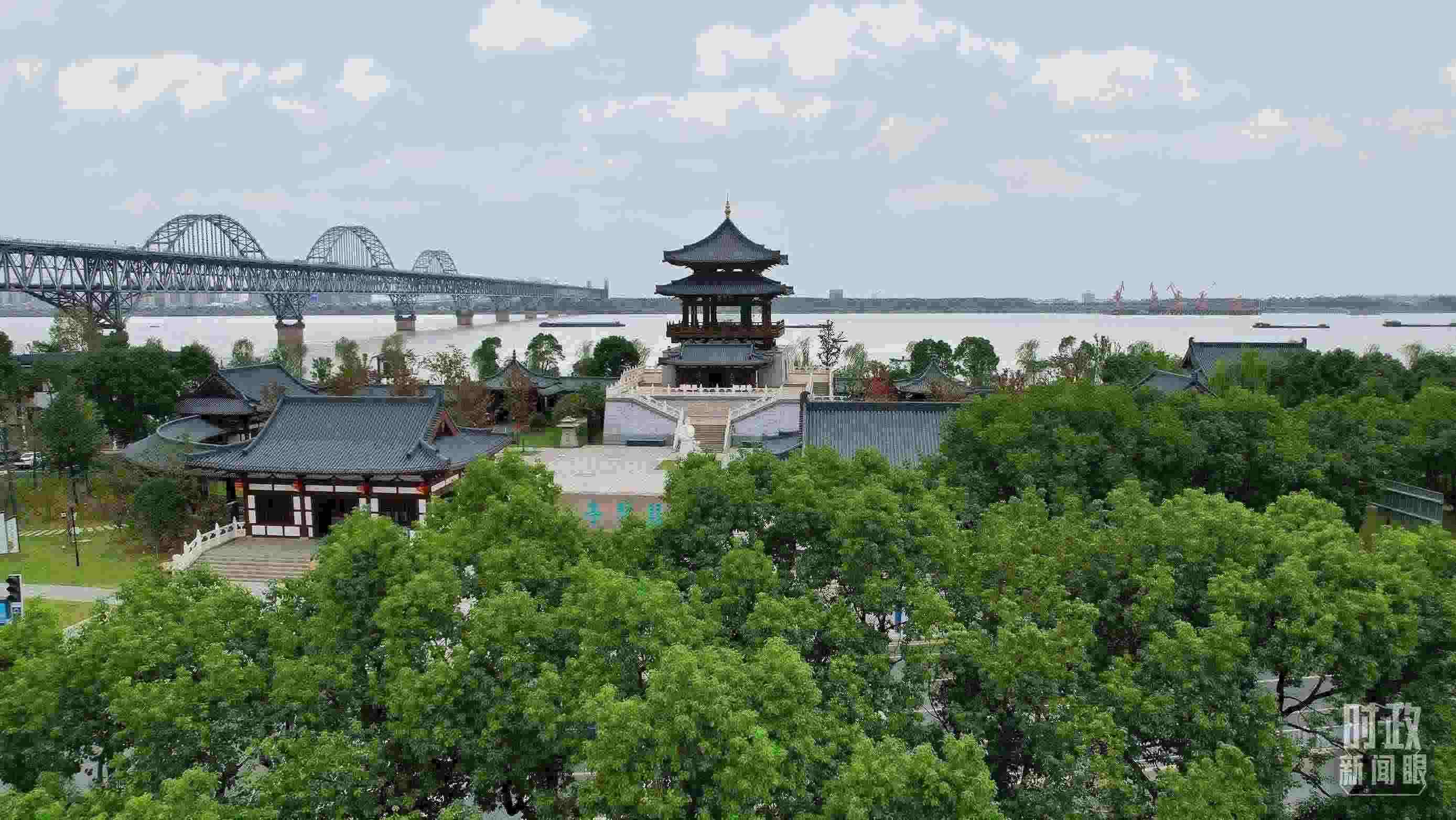 △長江國家文化公園九江城區(qū)段。（總臺記者劉陽拍攝）