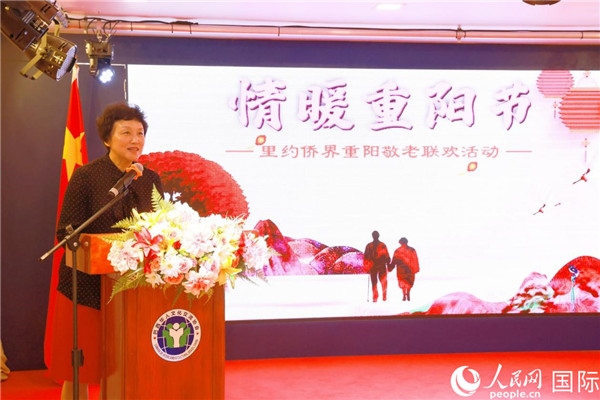 當(dāng)?shù)貢r(shí)間10月23日，國(guó)務(wù)院僑務(wù)辦公室主任陳旭（中）在巴西里約熱內(nèi)盧出席國(guó)務(wù)院僑辦代表團(tuán)與里約僑界座談會(huì)。 王天聰 攝