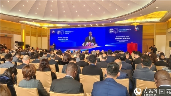 塞內(nèi)加爾駐華大使致辭。人民網(wǎng)記者 萬宇攝
