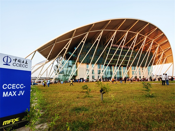 孟加拉國建筑面積最大鐵路車站——科考斯巴扎車站。中國土木工程集團有限公司供圖