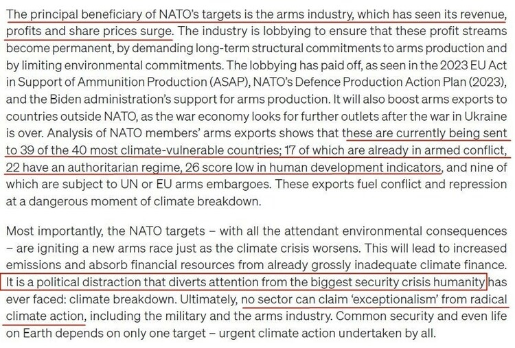 看看北約的“碳足跡”，就知道西方的氣候承諾有多扯