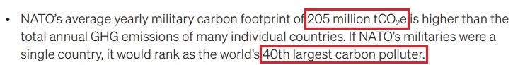 看看北約的“碳足跡”，就知道西方的氣候承諾有多扯
