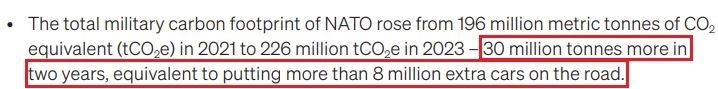 看看北約的“碳足跡”，就知道西方的氣候承諾有多扯