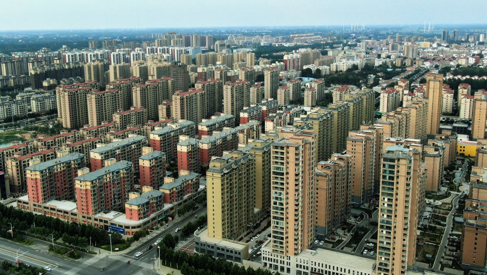 這是2021年6月23日拍攝的蘭考縣縣城（無人機(jī)照片）。新華社記者 李安 攝