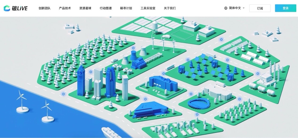 “碳LIVE”社區(qū)網(wǎng)頁截圖。圖片由騰訊公司提供