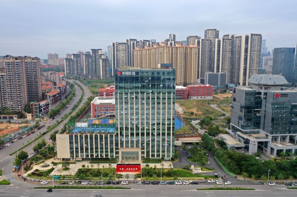 中國—東盟信息港（無人機照片）。