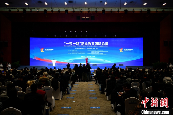 圖為 “一帶一路”職業(yè)教育國際論壇現(xiàn)場。 中新社記者 韓冰 攝