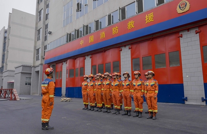 集結(jié)列隊(duì)。受訪者供圖