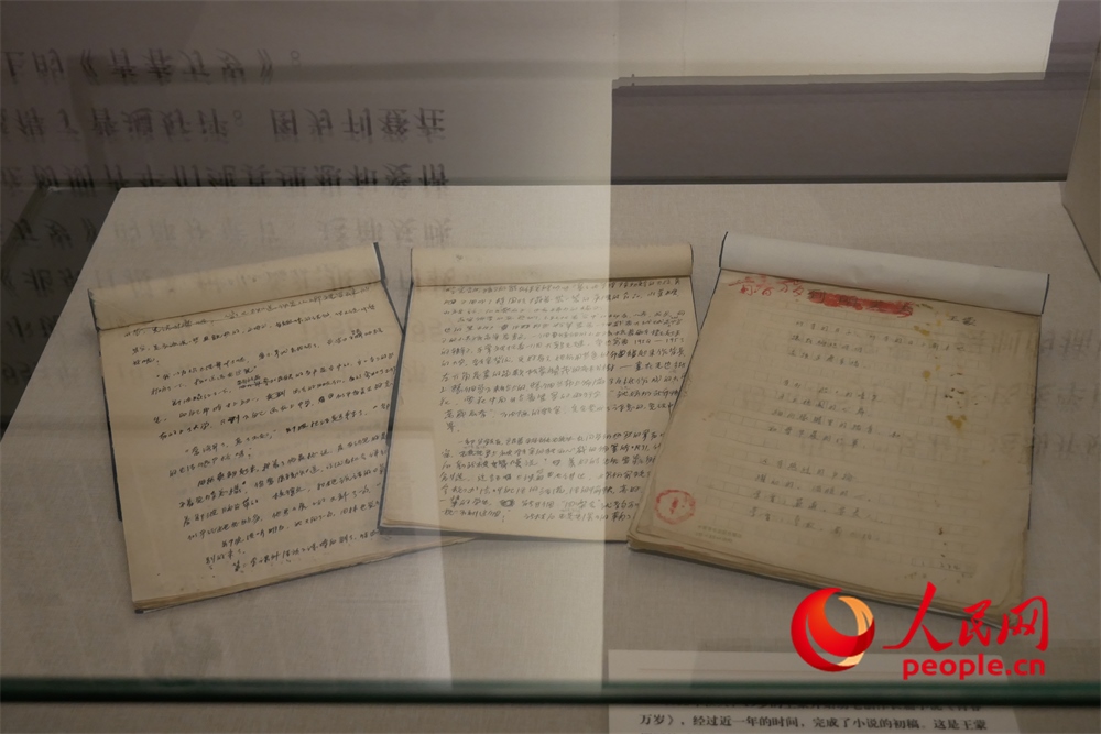 《青春萬歲》手稿。人民網(wǎng)記者 韋衍行攝