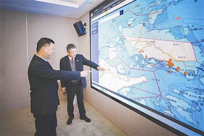 圖③：法官為涉案船舶尋找安全的錨泊地點。