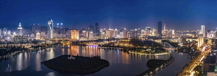 筼筜夜色。（圖源：人民日?qǐng)?bào)）