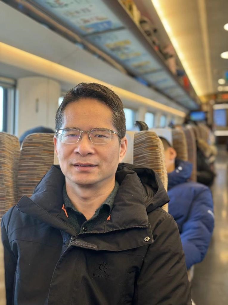 楊萬坤乘坐高鐵往返京津。（采訪對象供圖）