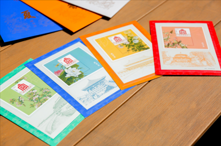 《四季故宮》藏書票。故宮博物院供圖