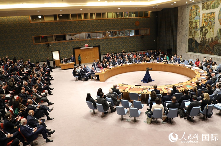 4月18日，聯(lián)合國總部安理會投票現(xiàn)場。 人民網(wǎng)記者 李志偉攝