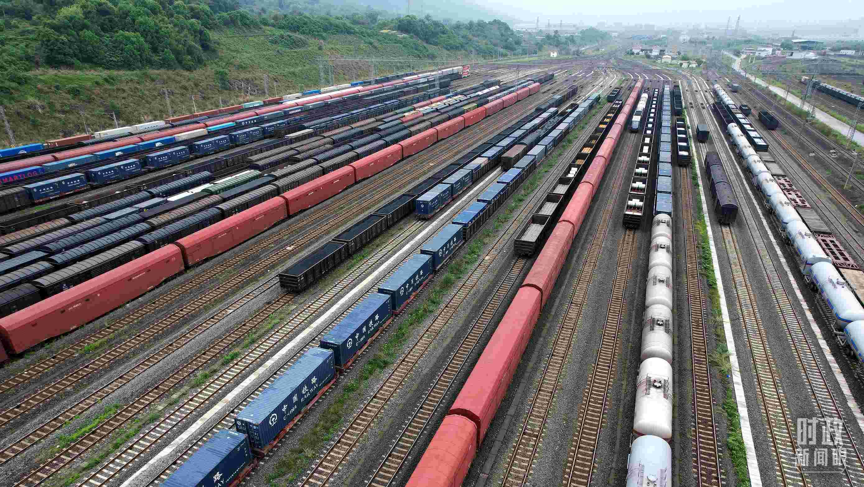 △重慶國際物流樞紐園區(qū)。（總臺央視記者范凱拍攝）