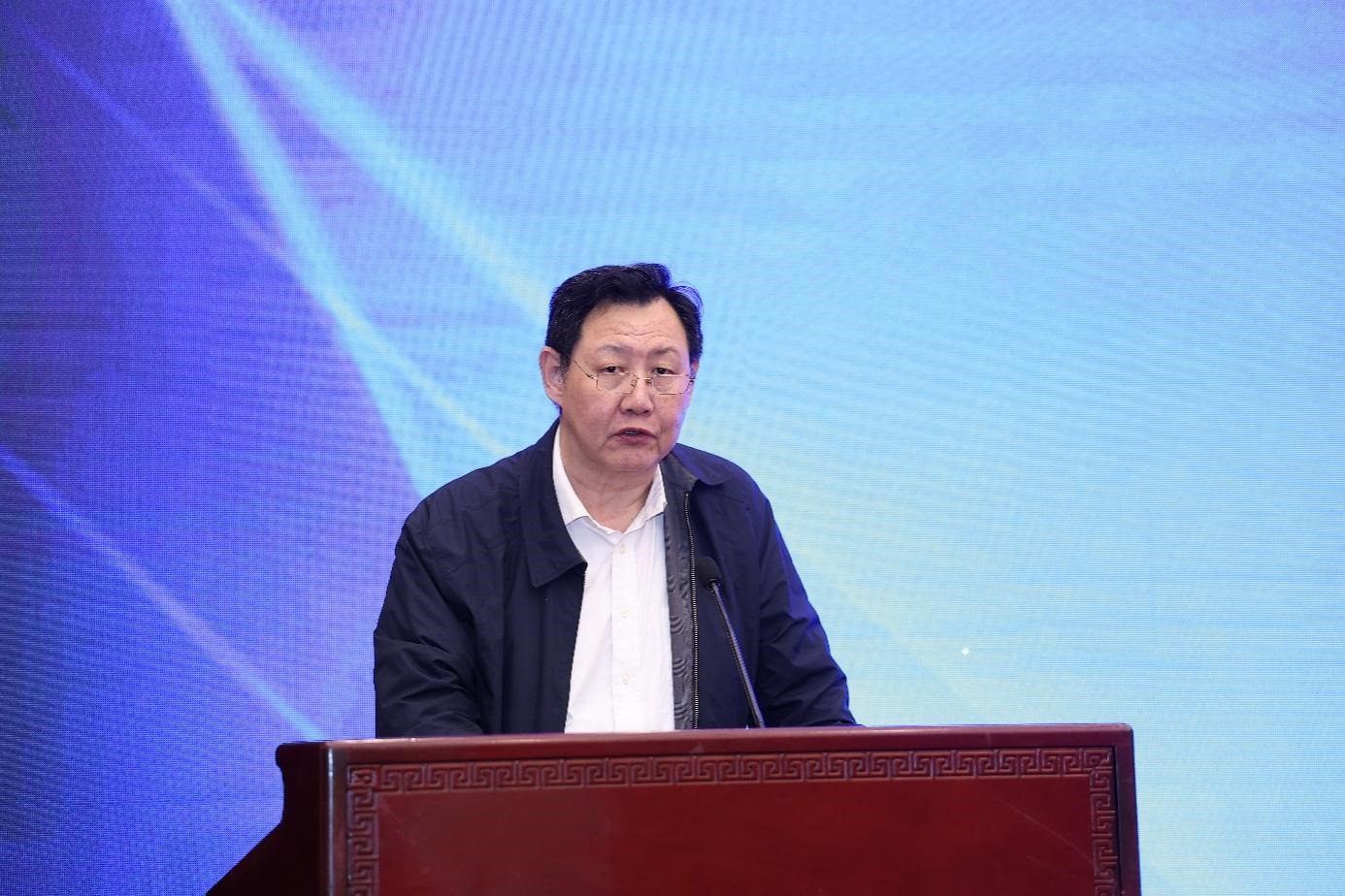 中國物流與采購聯(lián)合會黨委副書記余平致辭。主辦方供圖