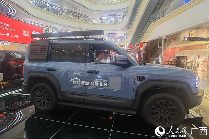 消費(fèi)者在商場(chǎng)選購(gòu)汽車。人民網(wǎng)記者 陳燕攝