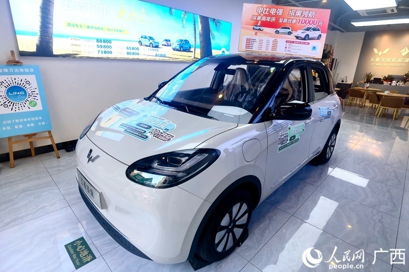 五菱汽車推出置換補貼。人民網(wǎng)記者 陳燕攝