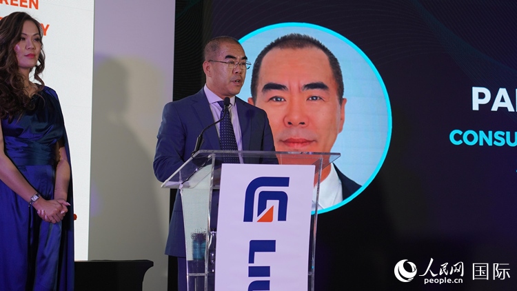 中國駐約翰內(nèi)斯堡總領(lǐng)事潘慶江發(fā)言致辭。人民網(wǎng) 張茜攝