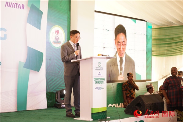 阿凡達(dá)新材料有限公司執(zhí)行董事朱興建致辭。人民網(wǎng)記者 姜宣攝