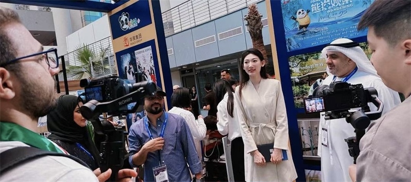 中國(guó)聯(lián)合展臺(tái)引發(fā)阿拉伯媒體關(guān)注。主辦方供圖