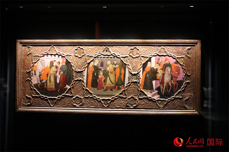 展覽“傳奇之旅：馬可·波羅與絲綢之路上的世界”展品。人民網(wǎng) 殷韜攝