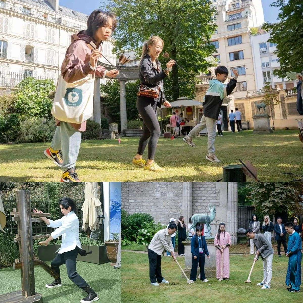 中國(guó)傳統(tǒng)體育項(xiàng)目互動(dòng)體驗(yàn)區(qū)樂(lè)趣橫生?！爸袊?guó)之家”供圖