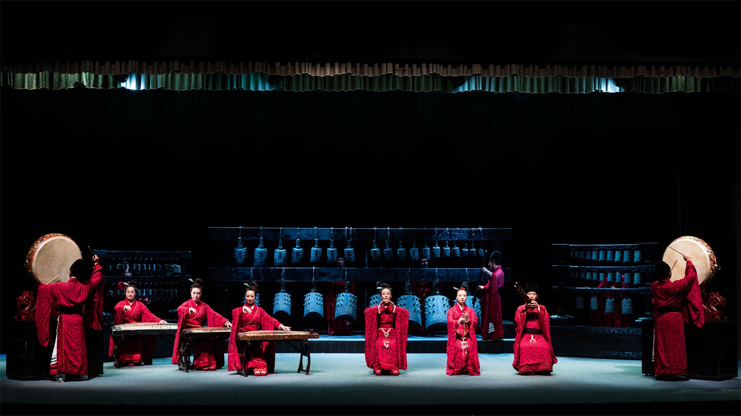 “華夏正聲——中原音樂考古復原展演”現(xiàn)場。河南博物院供圖