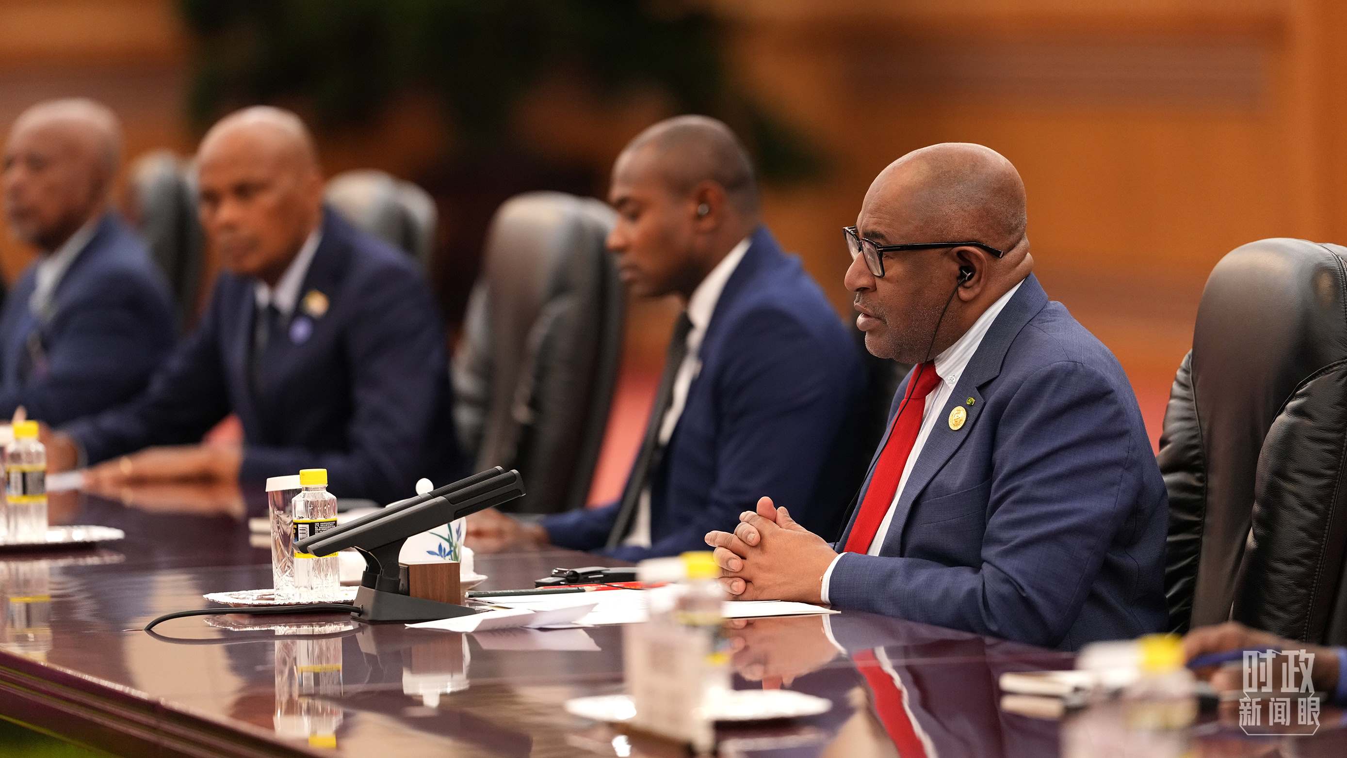 △科摩羅總統(tǒng)阿扎利。（總臺記者李晉拍攝）