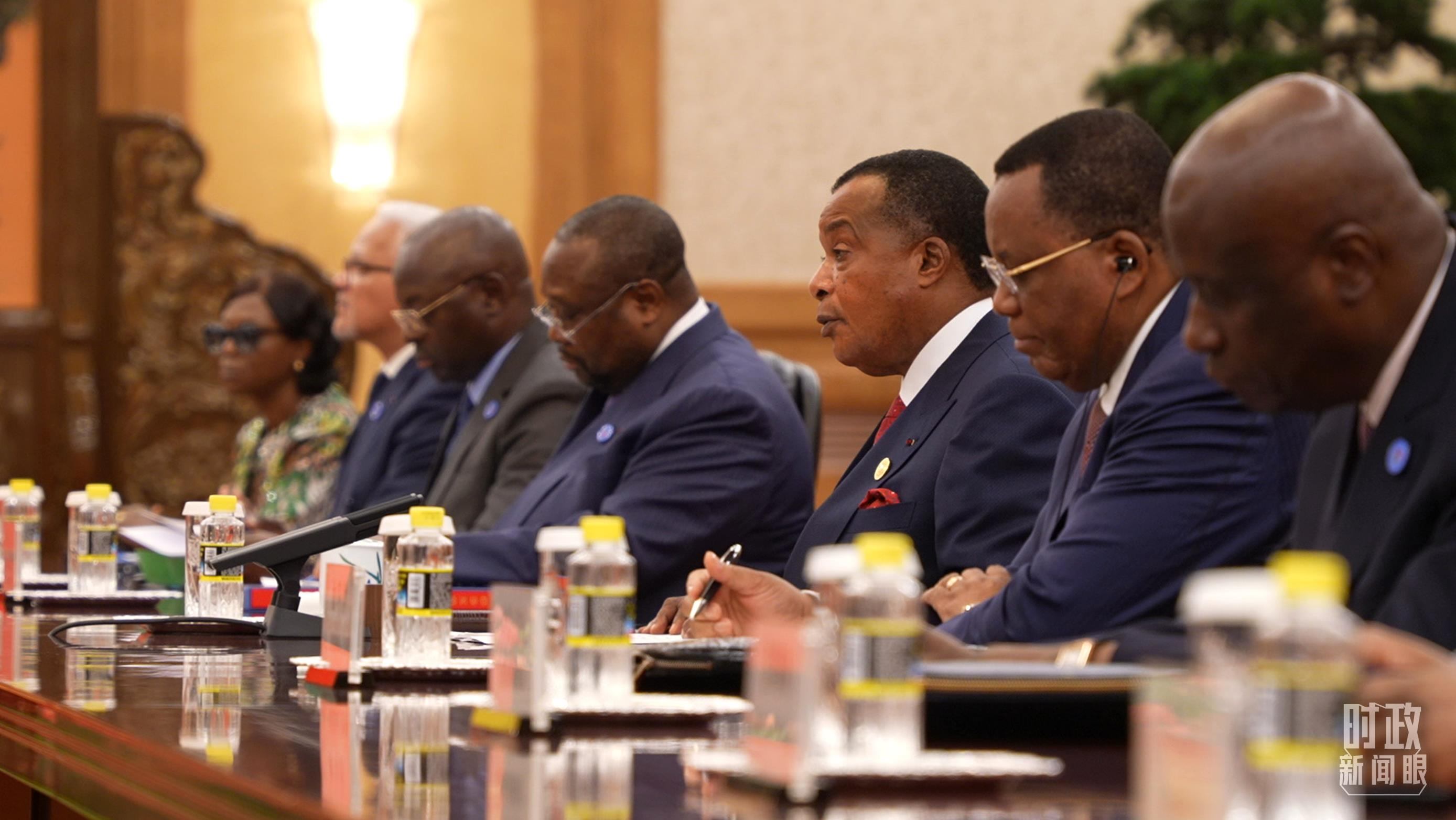 剛果（布）總統(tǒng)薩蘇。（總臺央視記者蔣碩拍攝）