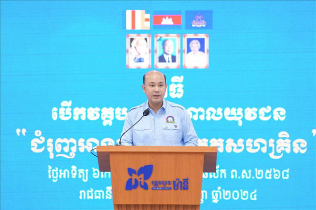 洪瑪尼在開幕式致辭?；顒又鬓k方供圖