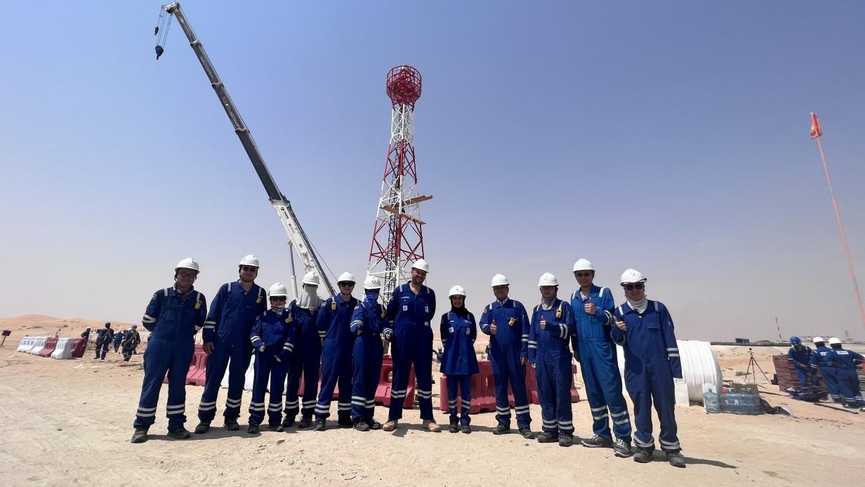 紅外線氣體監(jiān)測及智能預(yù)警系統(tǒng)安裝現(xiàn)場，振華石油供圖