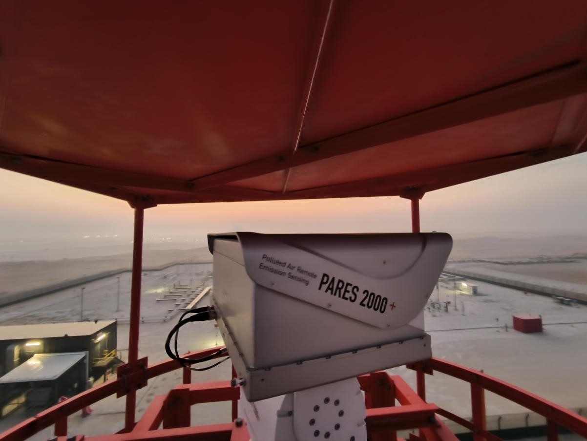 紅外線氣體監(jiān)測及智能預(yù)警系統(tǒng)主設(shè)備。振華石油供圖