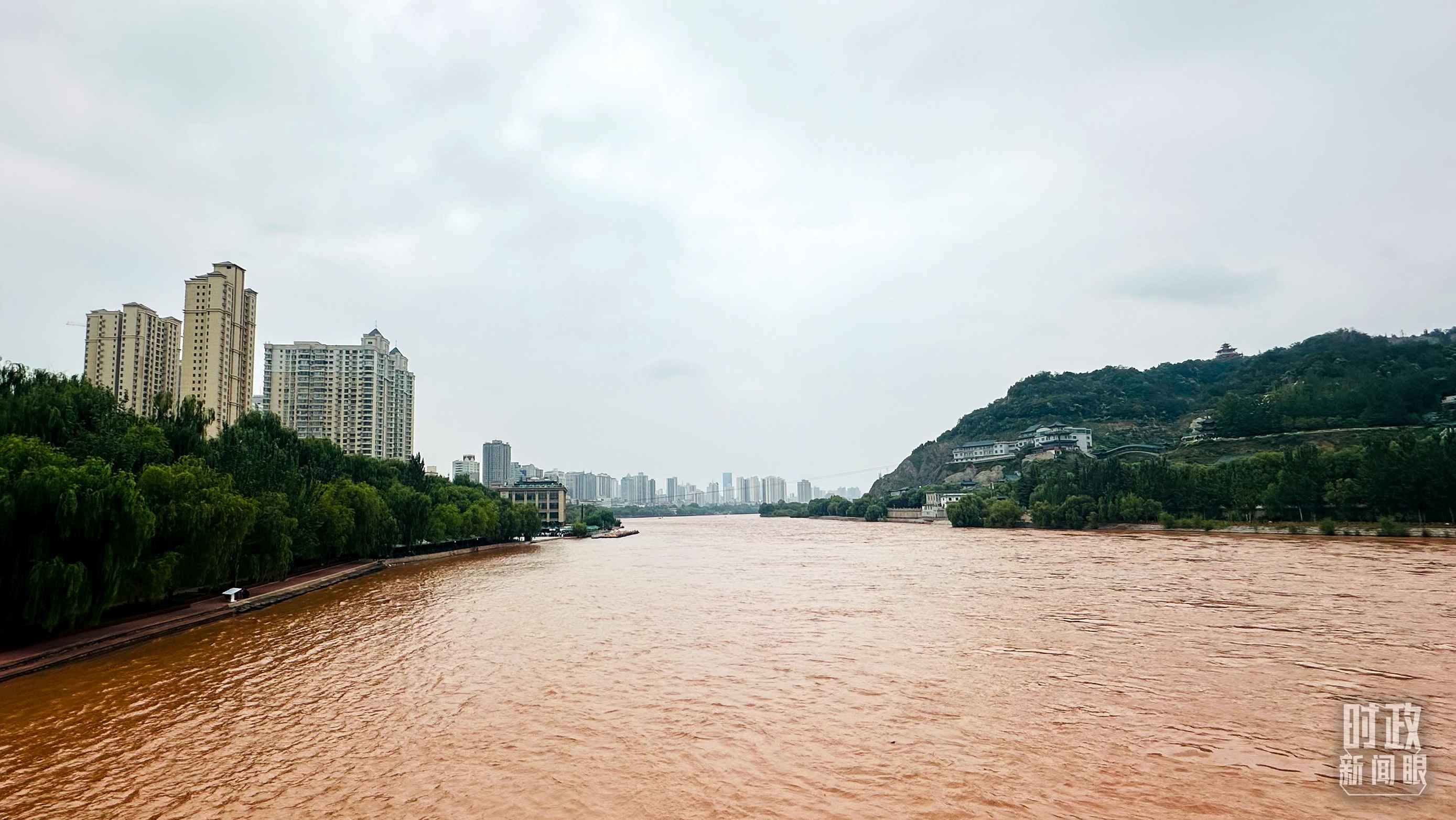 △黃河蘭州段。（總臺央視記者范一鳴拍攝）