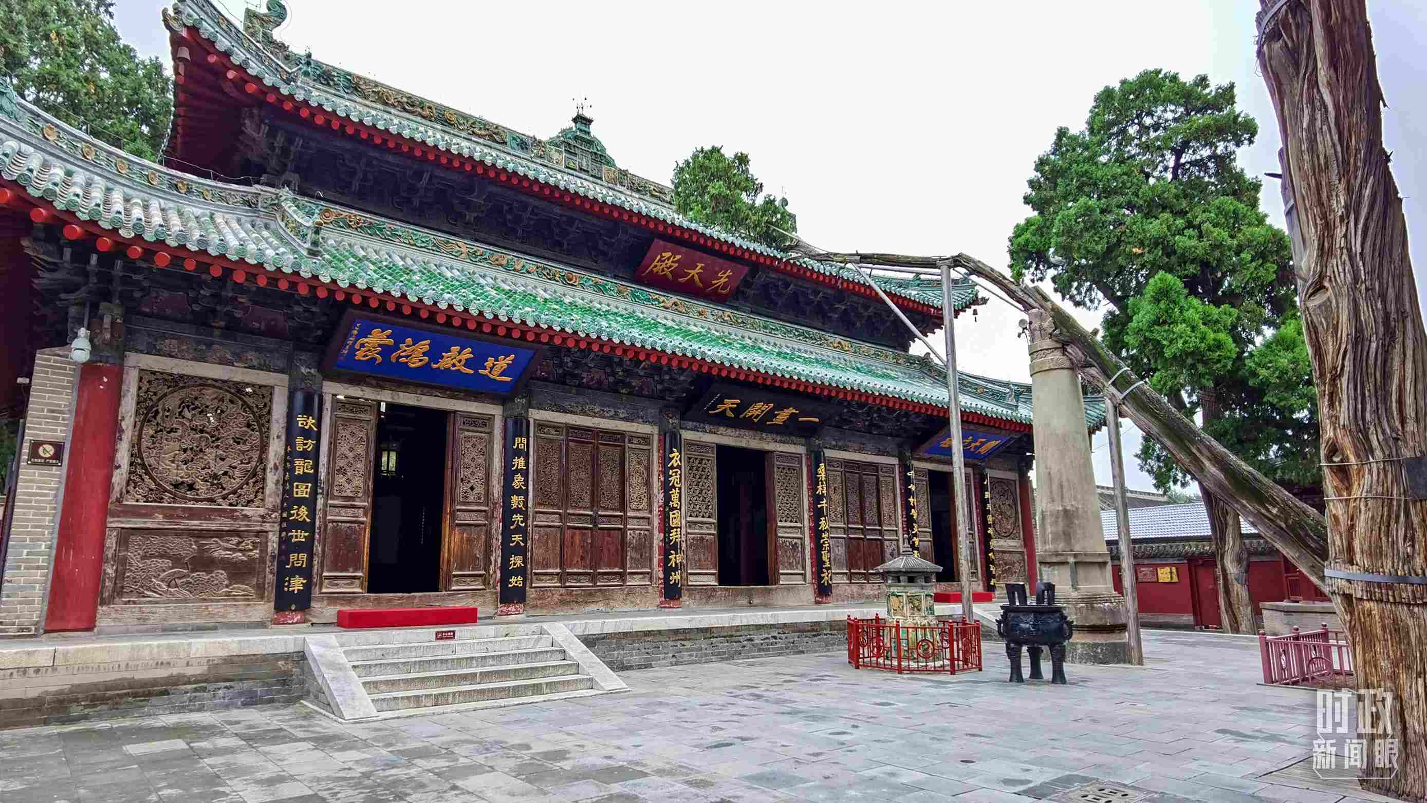 △ 伏羲廟。（總臺(tái)央視記者郭鴻拍攝）