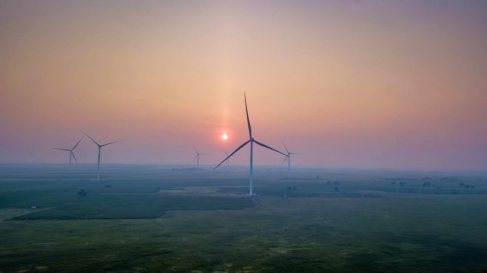 內(nèi)蒙古通遼市238萬(wàn)千瓦風(fēng)電基地。（受訪者供圖）