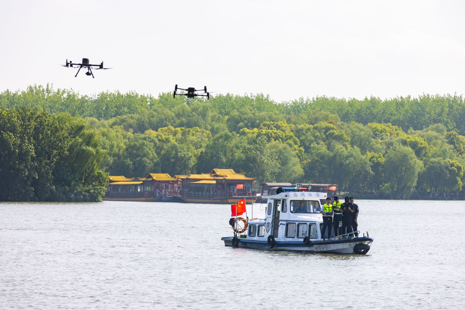 無(wú)人機(jī)義警隊(duì)。公安部供圖
