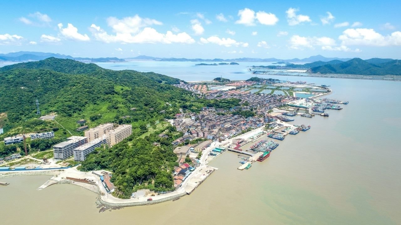 航拍視角看今日螞蟻島。螞蟻島管委會供圖