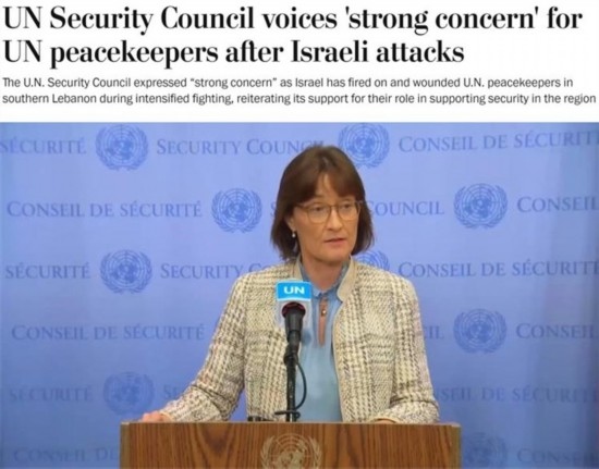 《華盛頓郵報》報道截圖（題圖為本月安理會輪值主席、瑞士常駐聯(lián)合國代表帕絲卡萊·貝里斯維爾）